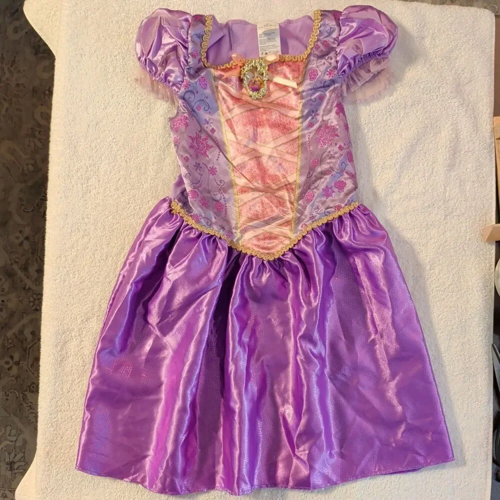 Disney Princess RAPUNZEL sparkling lavender purple fantasy DRESS size 4-6X NWT